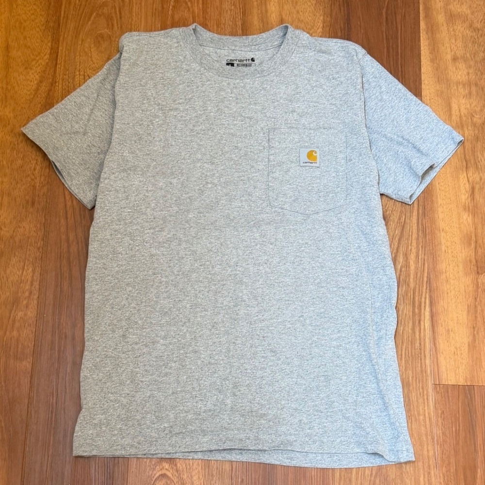Carhartt Relaxed Fit Pocket T-Shirt Gray Men's Size Small